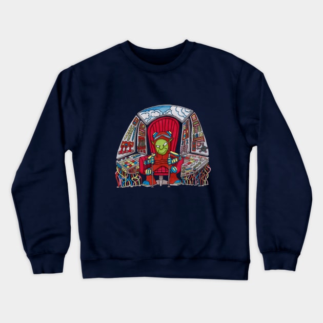 Little man in my brain Crewneck Sweatshirt by Toonacarbra Studio